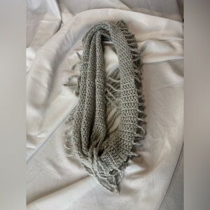 Elegant Gray Crochet Scarf
